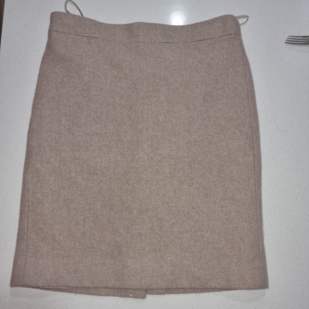 J Crew Wool Pencil Skirt Light Academia Size 8